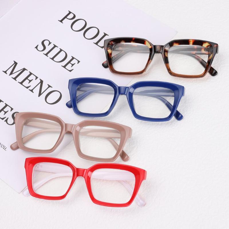 Luxury Oversized Reading Glasses Men Women Pc Square Presbyopia Eyewear Unisex Fashion Anti-Blue Light Large Frame Eyeglasses