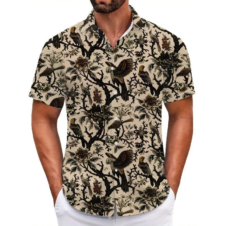 2026 Summer Hawaiian Floral Shirt for Men, Beach Short-Sleeve Floral Shirt for Men and Women