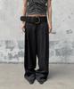 Mosan Stripe Wide Pants (Black)