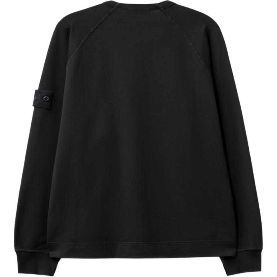 STONE ISLAND Ghost Series Ss25 Ghost Pieces Black Label Lightweight Cotton Crew Neck Sweatshirt Unisex Sweatshirt K1S1561000-11S00F3-V0029