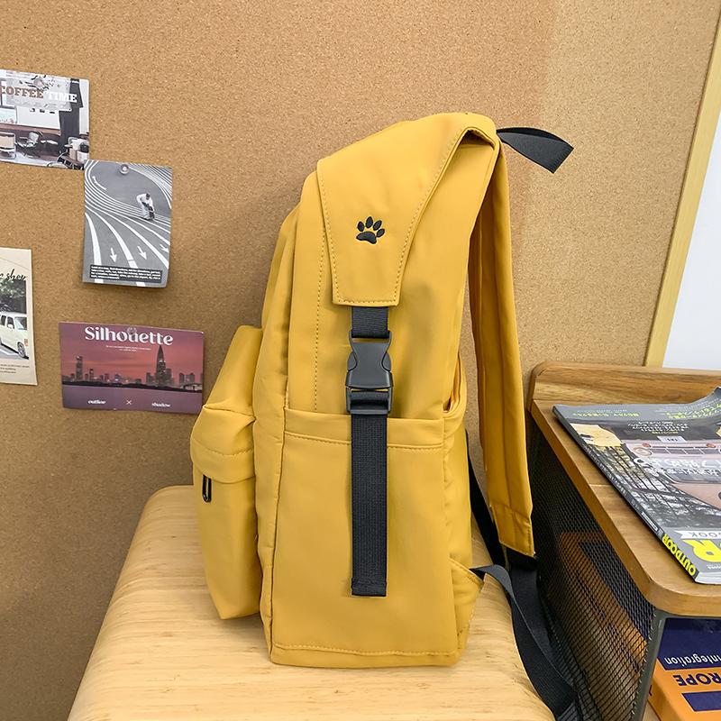 Men Large Capacity Backpack Women Solid Color Backpack Junior Senior High School Student Schoolbag