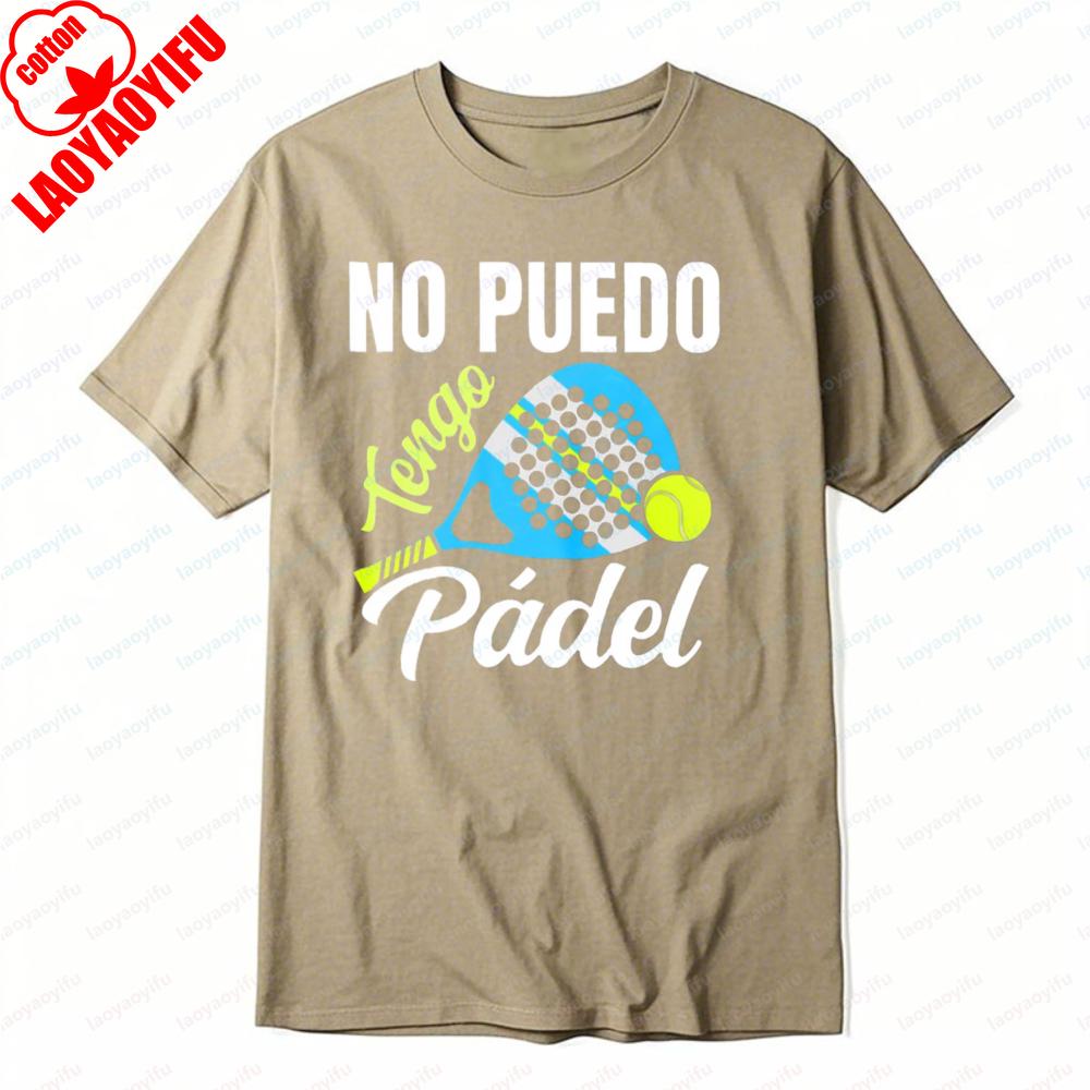 

No Puedo Tengo Padel Tennis Tee Racket and Ball Design TShirt Summer Sport Casual Outdoors Breathable Fashion Tops Ropa Mujer S