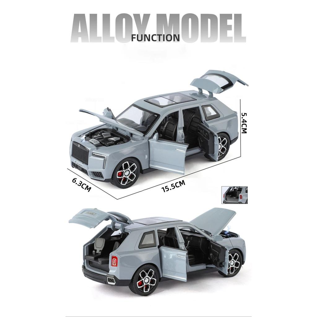 NEW 1/32 Rolls-Royce Cullinan SUV Alloy Car Model Sound and Light Pull Back Children's Toy Collectibles Birthday Gift
