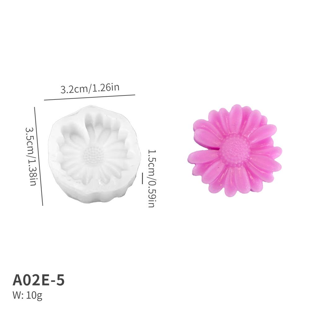 3D Floral Silicone Mold: 19 Flower Shapes for Fondant, Cake, and Candle DIY