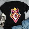 Sheltie Shirt, , , Funny Dog Lover Gift, Cute Sable Shetland Sheepdog T-shirt, Pet Tee Sheltie Mom Dog Dad Top Mahogany Sable Collie