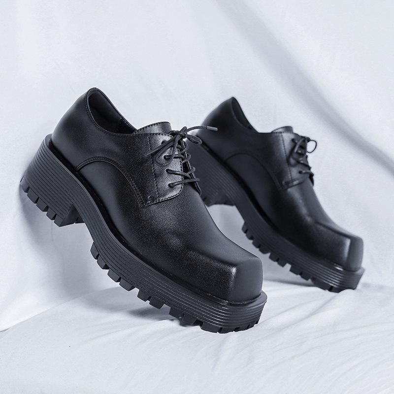 

Новые мужские деловые туфли из кожи, мужские туфли для работы, повседневные туфли из кожи, корейская версия 59221-R 39 чёрный