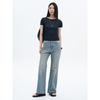 Heavy Wash Long Bootcut Lightweight Denim Blue