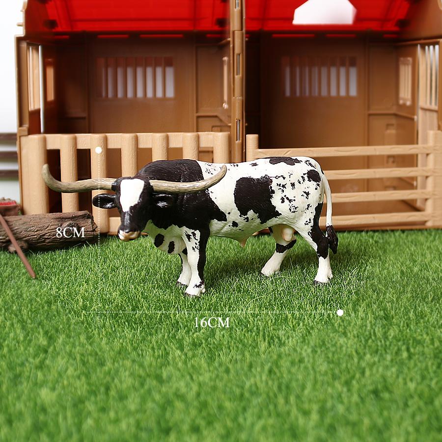 Simulering Gård Verden melkeku Storfe Okse Kalv yak Moskusokse Pedagogisk dyremodell figur leketøy hjemmedekor Gave Til Barn