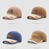 Children Corduroy Cap With Embroidered Letters For Autumn Winter Warmth And Sun Protection