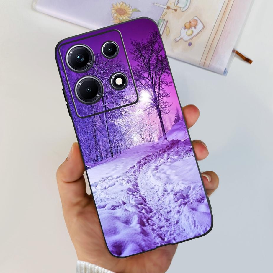 For Infinix Note 30i Case X6716 Stylish Cat Flowers Painted Cover Soft Silicone Phone Case For Infinix Note 30 Pro Note30 Bumper