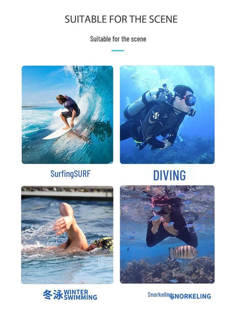 3MM Herren Rutschfeste Wasserdichte Tauch- und Schnorchelsocken - Warm, Langer Schaft, Verschleißfest