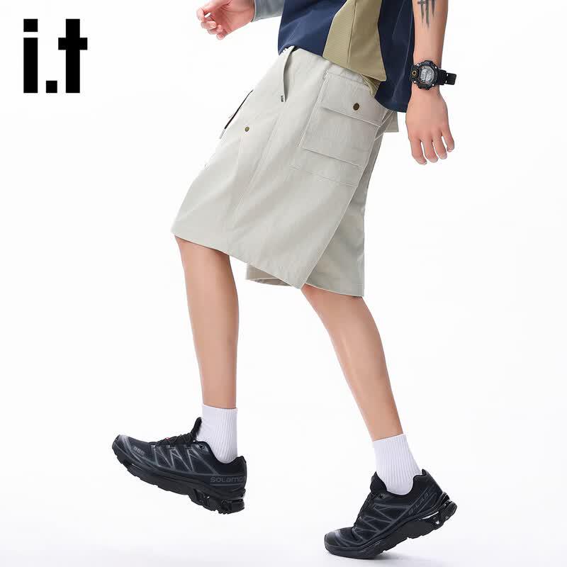 izzue it Men's Multi-Pocket Cargo Shorts