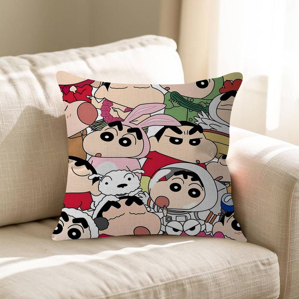 Anime CCrayon SShinChan Cushion Cover Car Throw Pillow Case For Sofa Car Christmas Gift