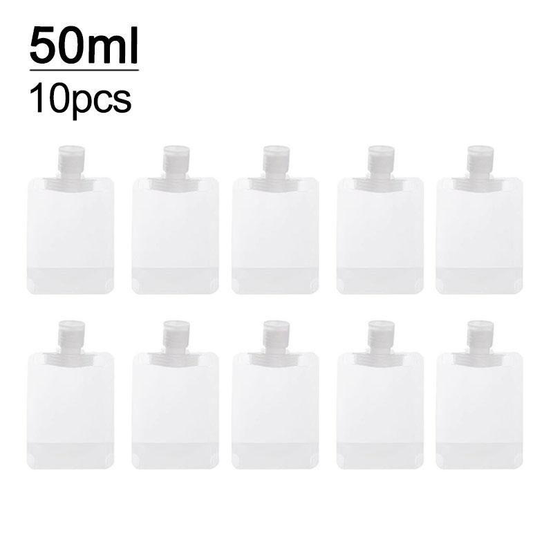 New 5pcs 30ml/50ml/100ml Refillable Travel Boats Empty Cosmetic Container Travel Bottles Liquid Cosmetic Storage Pouches FZP02