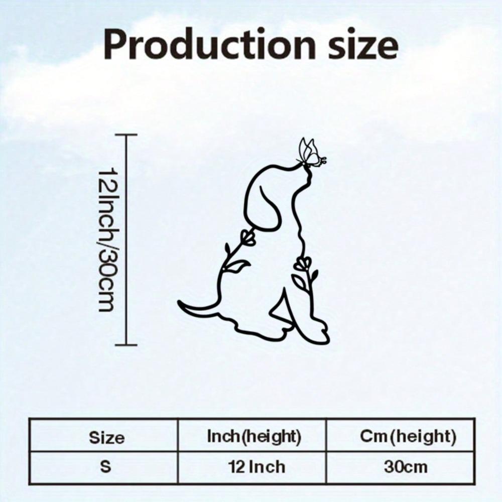 Metall Hund Wandkunst Skulptur Rostbeständig Heimdekoration Wohnzimmer Geschenk