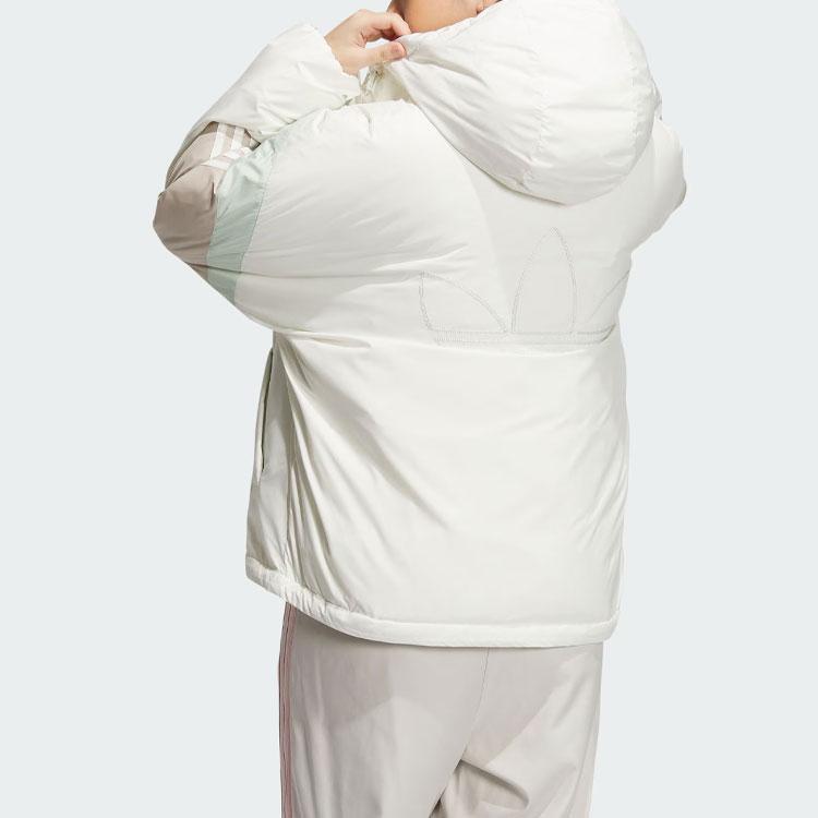 Adidas Originals Color Block Puffer Hoodie Women Outerwear Han-Jade-White IU4783