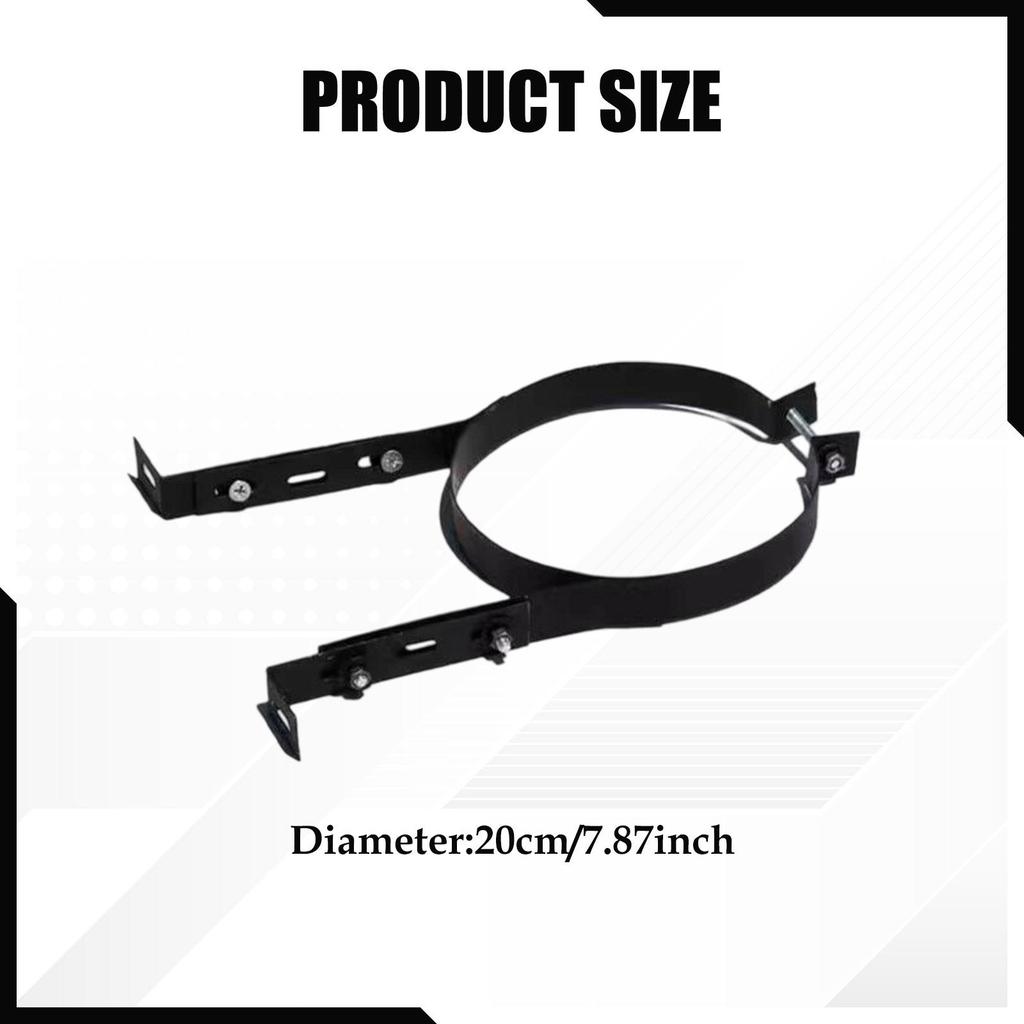 Adjustable Stainless Steel Fireplace Support, Chimney Flue Clamp, Wall Mounting Strap, Hanging