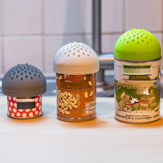 7,5CM Silikon Burkavlopp Matkvalitet Multifunktionell Snabbdränerande Mini Burkfilterlock Konserverad Mat Sil Köksredskap