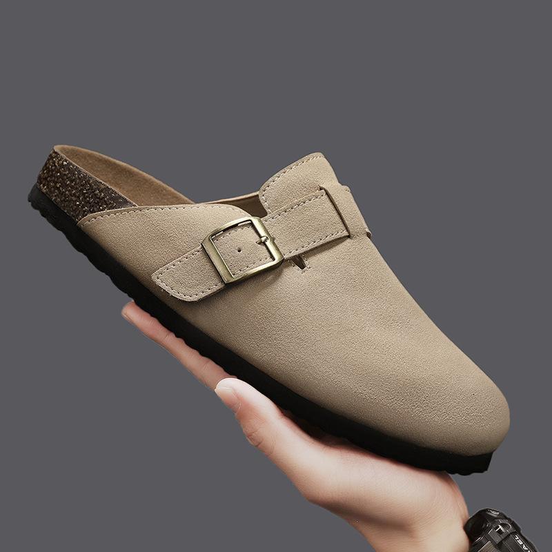 

Summer new trend retro bag head slippers fashionable men s one-pedal foot cover half slippers men s shoes 45