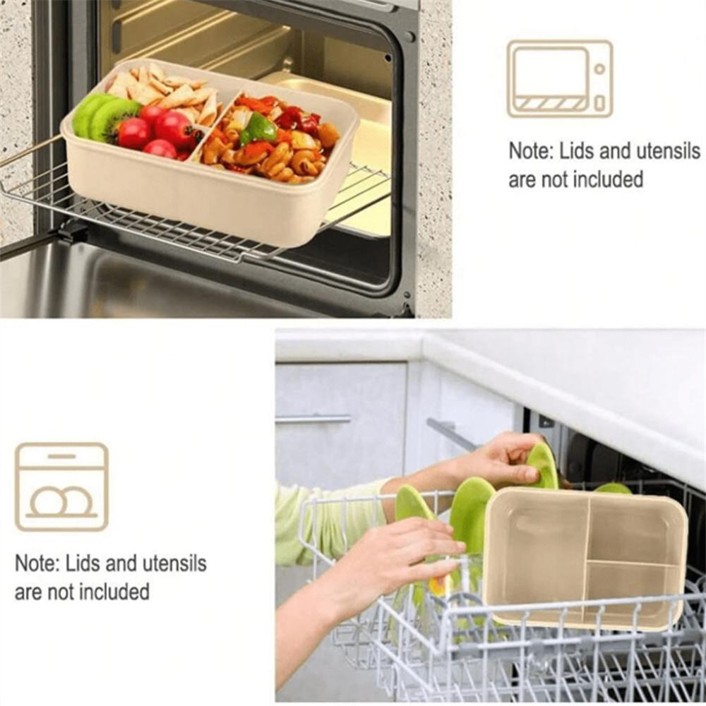 40.58oz Lunch Box with Utensils & Insulated Bag 3 Compartments Leak-Proof Bento Lunch Box for Students Workers Healthy Meal Prep