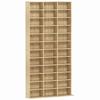 Meuble de rangement pour CD avec étagères réglables, 102 x 195 cm, Ton chêne