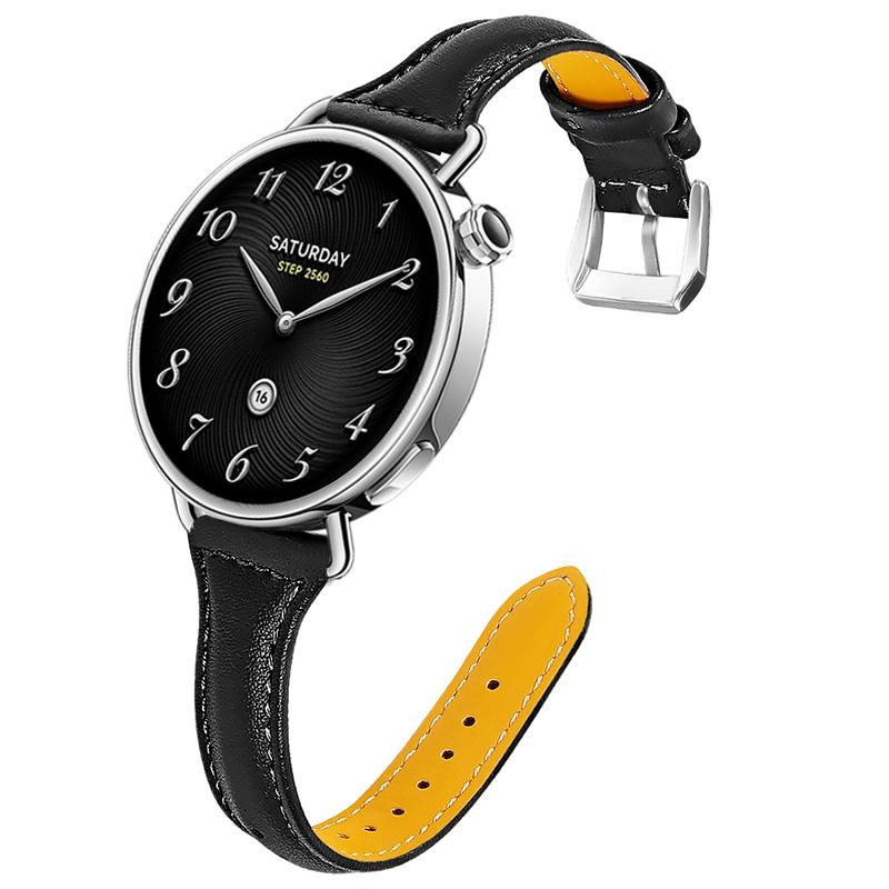 18mm Lederarmband für Xiaomi S4 41mm Leder Klassische Schnalle Armband für Xiaomi S4 41mm Damen Mädchen Ersatz Smart Strap