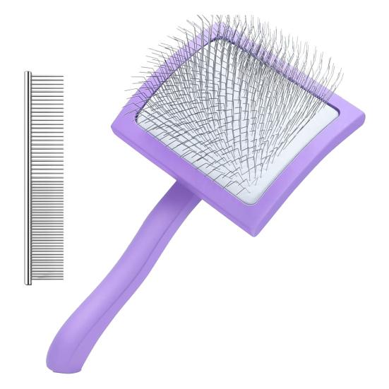 1 Set Slicker Brush for Poodles Dog Grooming Brush with Extra Long Pins Pet Brush And Comb Remove Tangles Knots for Goldendoodles Labradoodles