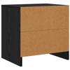 Nightstand Black Oak Effect 45 x 34 x 44.5 cm Engineered Wood