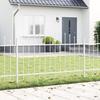 vidaXL Garden Fence with White Arched Top 5.1x1 M Steel 3360143