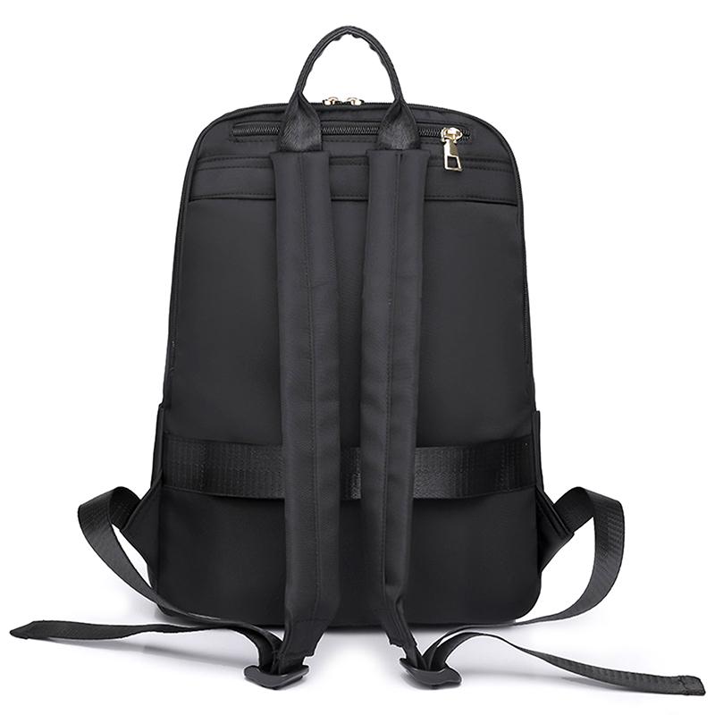 Daily Large Capacity Travel School Backpacks Ladies Pure Color Shoulder Knapsacks Nylon Zipper Shopping Rucksacks