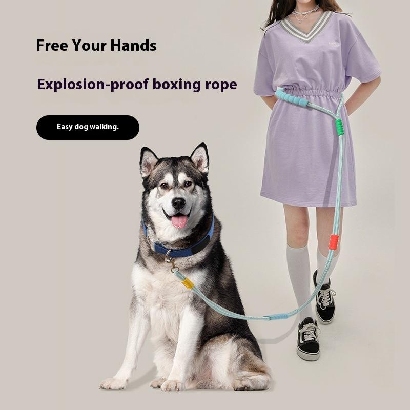 5ft Large Dog Leash for Golden Retriever & Labrador Eco-friendly Polyester Traction Rope Chain Animal Pattern for Outgoing Dogs