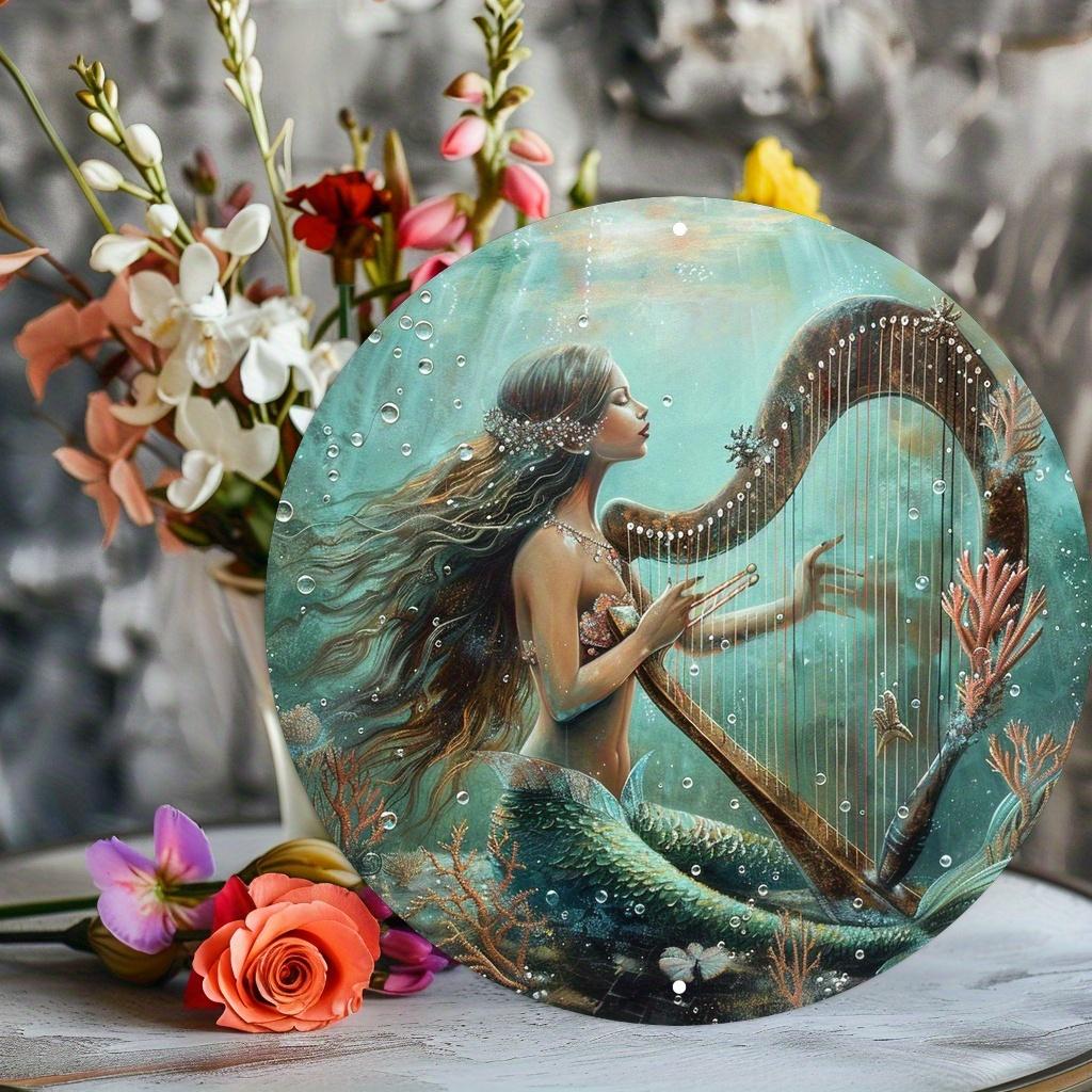 D Flat D Flat pc Tiger Round Aluminum Sign Wild Round Wall Decor Fierce Rustic Metal Wall Art Roaring XRound Alumi