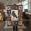 Crow Print Flannel Blanket, High quality Comfortable for All Seasons, Home Decor, Warmth and Comfort, Perfect for Christmas Gifts47