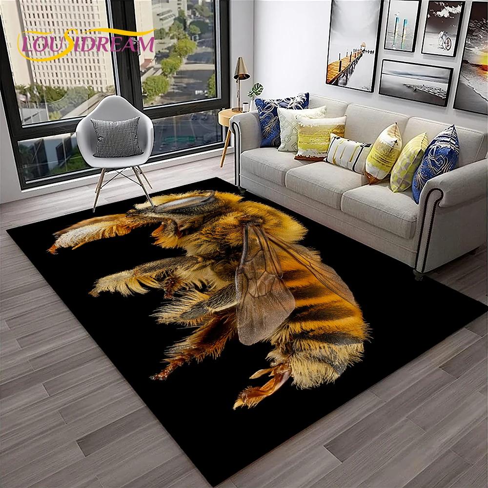 

Insect 3D Cartoon Bee Cute HoneyBee Carpet Rug for Home Living Room Bedroom Sofa Doormat Decor,kids Area Rug Non-slip Floor Mat 40x60cm