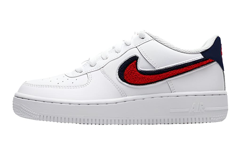 Nike Air Force 1 Low 3D Chenille Swoosh USA GS AO3620-101