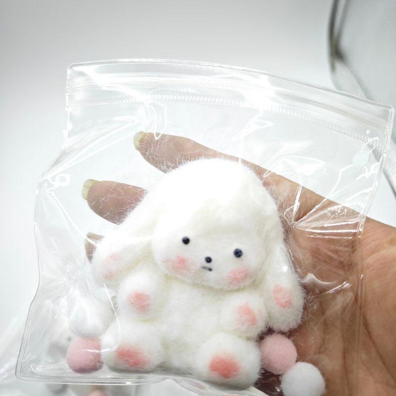 Kawaii Plush Bunny Angel Sheep Pig Curly Dog Ooze Feeling Relief Stress Squeeze Irritability Fingertip Toys Kids Squishy Gifts