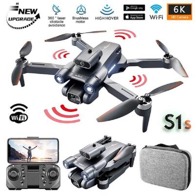 New S1S Mini Drone 4K/6K Profesional HD Dual Camera Obstacle Avoidance Aerial Photography WIFI FPV Optical Flow Brushless Foldable Quadcopter