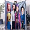 KPop D-Demon H-Hunters Stage Flannel Blanket Hot Anime Soft Warm Throw for Sofa Bed Cover Camping Travel Multifunctional Blanket