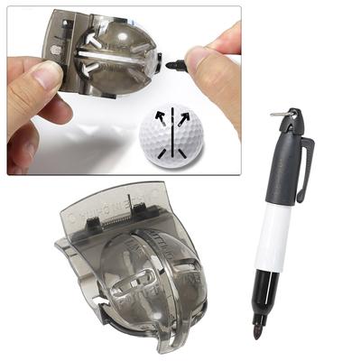 Golf Ball Alignment Line Marker Marking Template Draw Template Liner 180 Degree Mark Alignment Tool Kits with Marker Pen