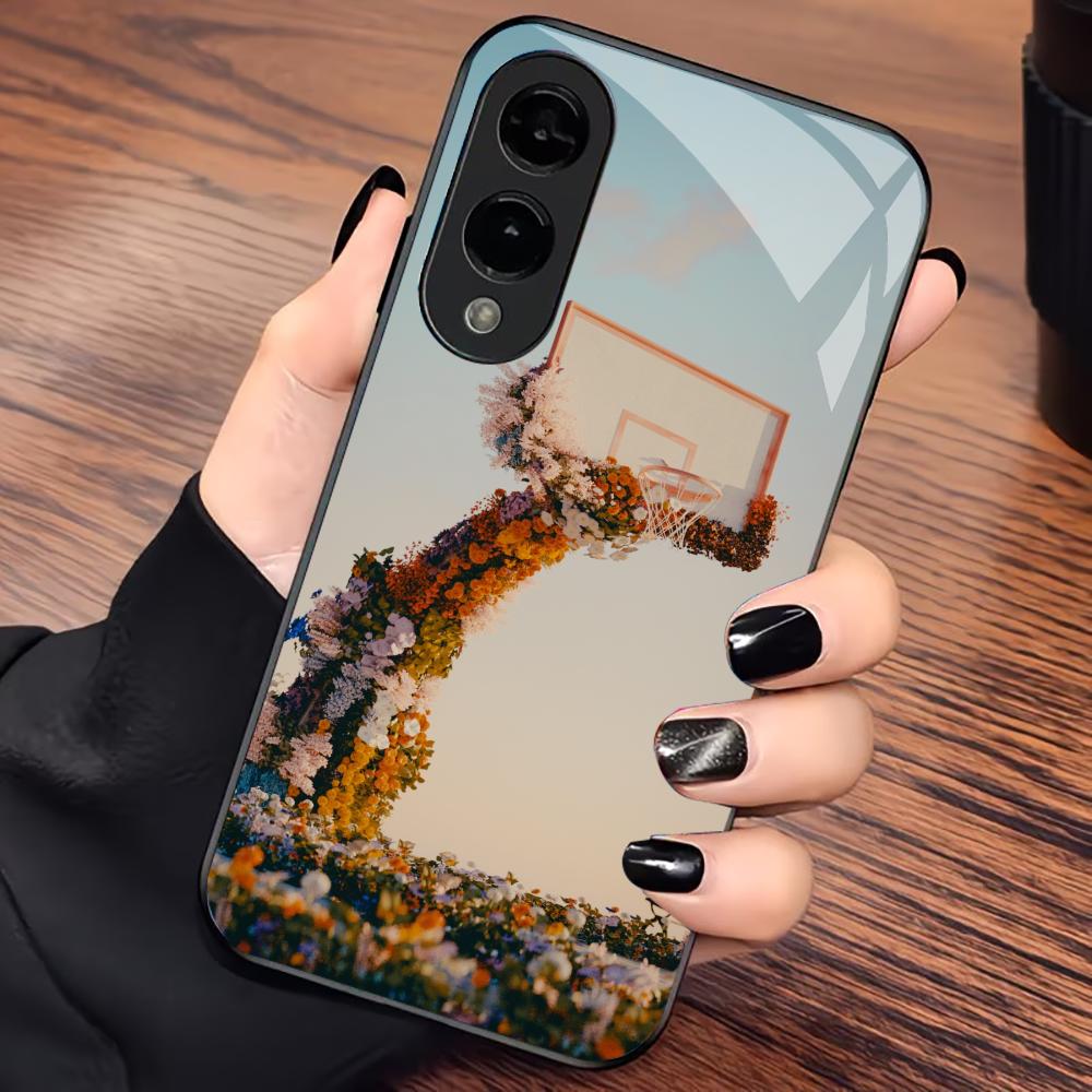 Basketball hoop Protective Exquisite High-end PhoneCase Glass PhoneCase for Samsung Galaxy S26 S25 S24 S23 S22 S21 FE,Ultra,Plus