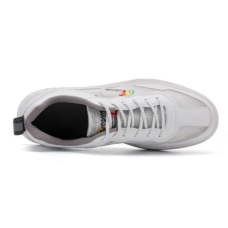 Men White Mesh Tennis Sneakers Summer Sports Skateboarding Shoes Students School Running Shoes Plus Size