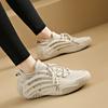 Socks and Shoes Women's 2025 Spring New European and American Niche Thick-soled Fly-woven Sports and Leisure Shoes Breathable Fitness Running Shoes
