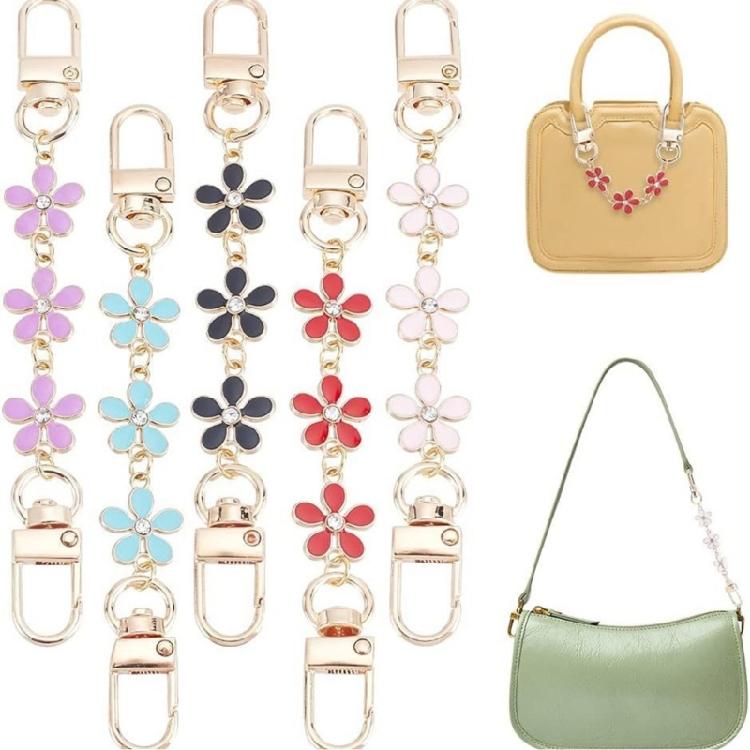 Sturdy Alloy Flower Charm Extender Chain Corrosion Resistant Adjustable Jewelry For Sensitive Skin Outfits