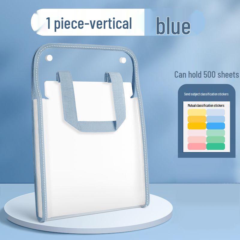 Accordion File Bag for Students: Test Paper and Subject Classification Storage Album