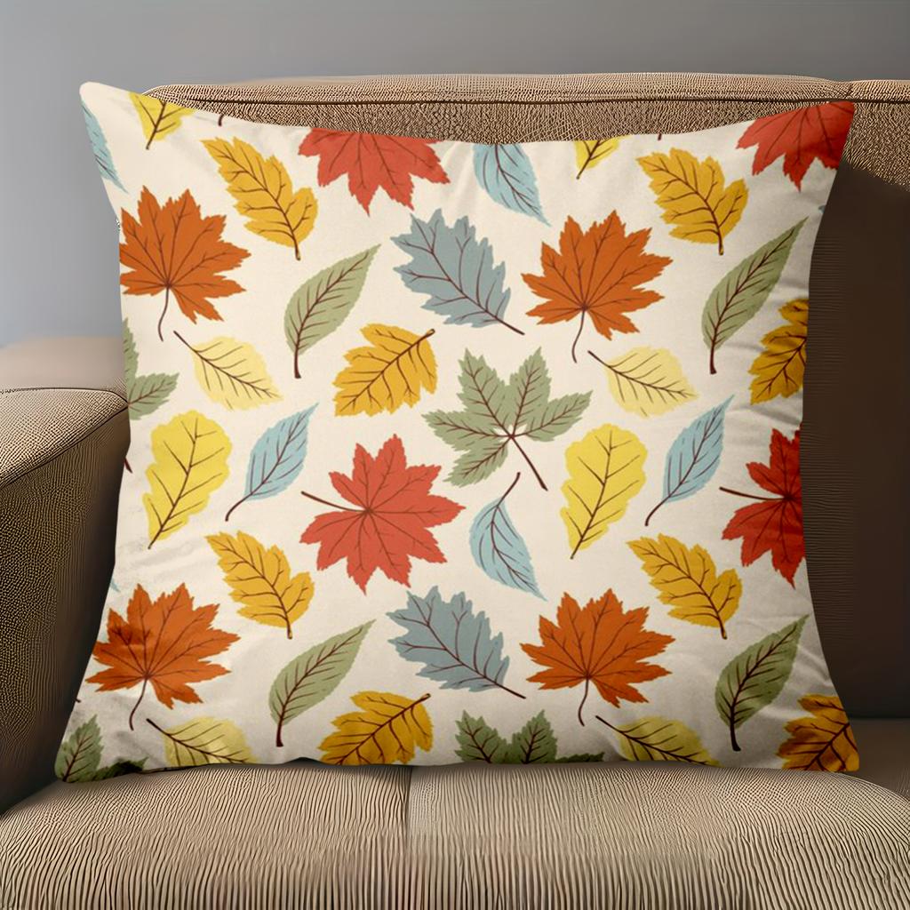1 Pieces Autumn Leaf Patterned Decorative Throw Pillow Covers Polyester pillowcase sofa decorative cushion cov Headboard Pillow