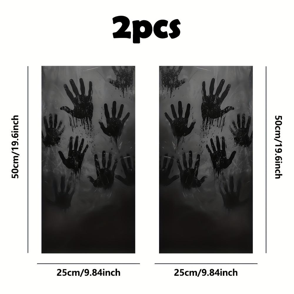 2pcs set of horror handprint car B-pillar sticker Durable vinyl material Suitable for B-pillar anti-scratch disposable car parts 2pcs