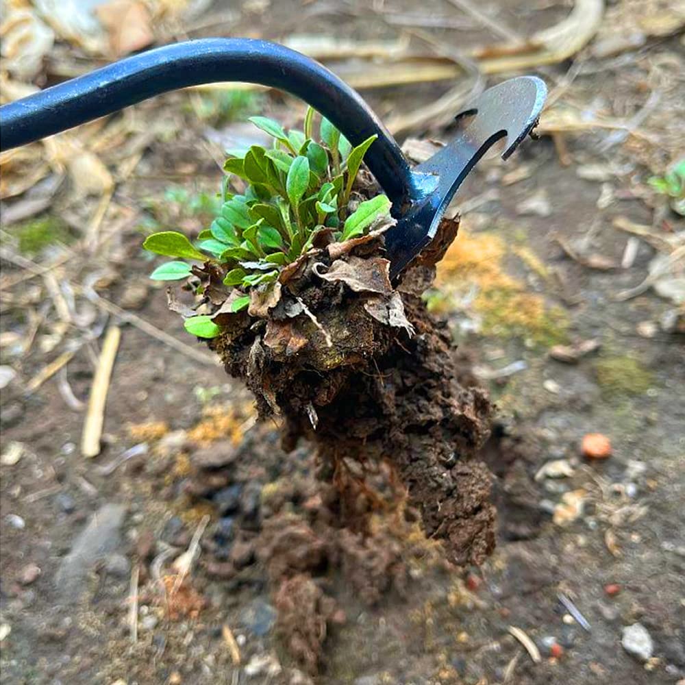 1 Σετ Weeding Artifact Rooting Weeding Tool, Premium Manganese Steel Forged Weed Puller 4 Teeth Dual Purpose Weeder, Hand Remover Tool For Garden HD