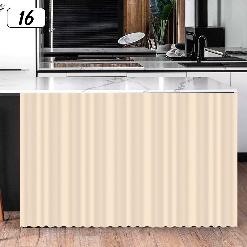 Ensfarvet skapgardin Kjøkkenhyllegardiner Dekorative skapdørgardiner Vindusgardin Skapdørbeskyttelse Hjemmedekor