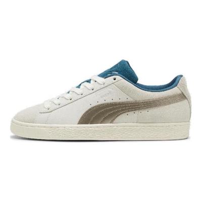 Wildleder-Sneaker Play Loud – Warmweiß, Unisex, Creme, Kaltgrün 398190-02