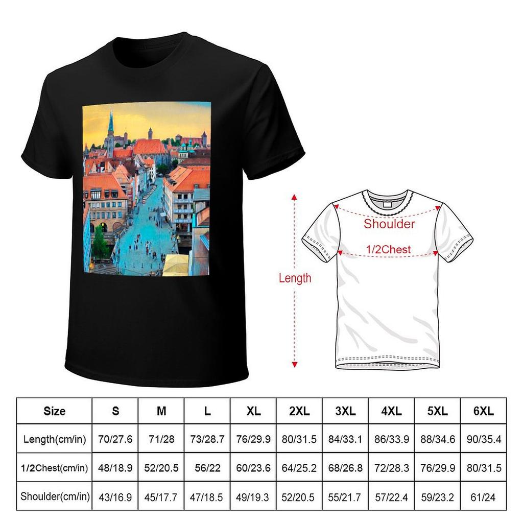 Streets of Nuremberg TShirt topping custom tshirts cotton graphic tees men clothings